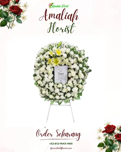 Krans Bunga Duka Cita di Banyuadem